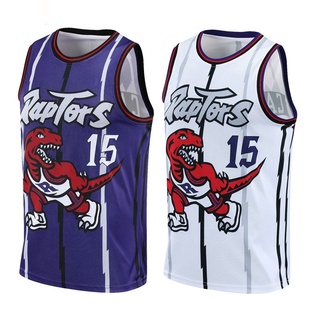 Nba Jersey Toronto Raptors Jersey 15 Vince Carter camisa de baloncesto solo Top para hombres y mujeres S-4XL