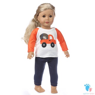 [Witty] muñeca portátil creativa americana ZAPF muñeca jeans ropa de vestir juguetes ropa 18 pulgadas lindo muñeca ropa (6)