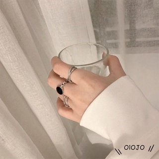 Juego de anillos retro ajustables tres en uno para mujer accesorios de anillo - ol (8)