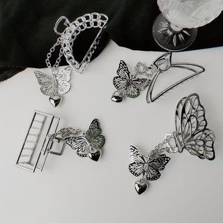 Nuevo estilo europeo personalidad nicho mariposa amor colgante cadena de mariposa tridimensional accesorios para el cabello de moda horquilla