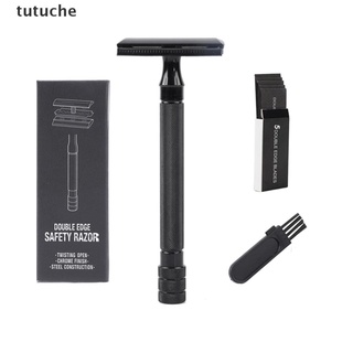 tutuche classic - maquinilla de afeitar de seguridad ajustable con cepillo pequeño y hoja cl