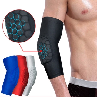 deportes codo manga panal almohadillado brazo articular protector de codo respirable almohadillas