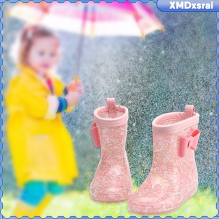 Toddlers Cartoon Non Slip Rain Boot Breathable Garden Shoes Easy-on Unisex