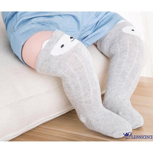 e1c-nuevo niño bebé niñas rodilla alta calcetines largos arco algodón casual medias (7)