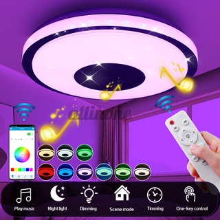 en venta led rgb música lámpara de techo bluetooth app+control remoto cocina dormitorio baño