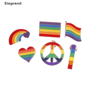 [sixgrand] broches de corazón con bandera lgbt pride lesbiana gay symbol esmalte pins creativo metalbadg cl
