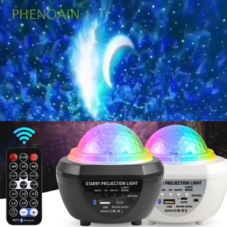 PHENOAIN Starry sky LED Galaxy Light Music Night Lights Star Projector Indoor Lighting Bluetooth Moon Laser Bedroom Decor Atmosphere Table Lamps Rotating Projector Lamp/Multicolor