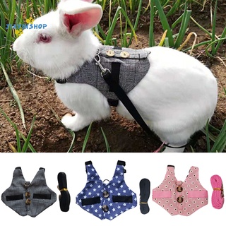 jiayinshop - arnés de conejo para caballero, diseño de chaleco, tela de seguridad para mascotas, correa de pecho para conejito