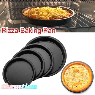 themtion black pizza pan hogar y cocina pizza plato pan hornear pan hornear pastel molde de acero al carbono antiadherente bandeja para tartas