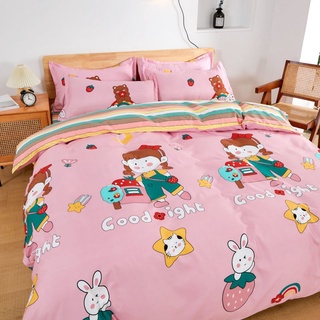 ✨La vida❤️Boutique ⚡Dibujos animados anime Pikachu ropa de cama de cuatro piezas amarillo sábana edredón cubierta estudiante dormitorio cama de tres piezas individual (4)