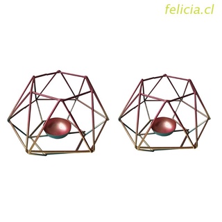 felicia 3d - candelabro geométrico forjado, decoración de candelabros