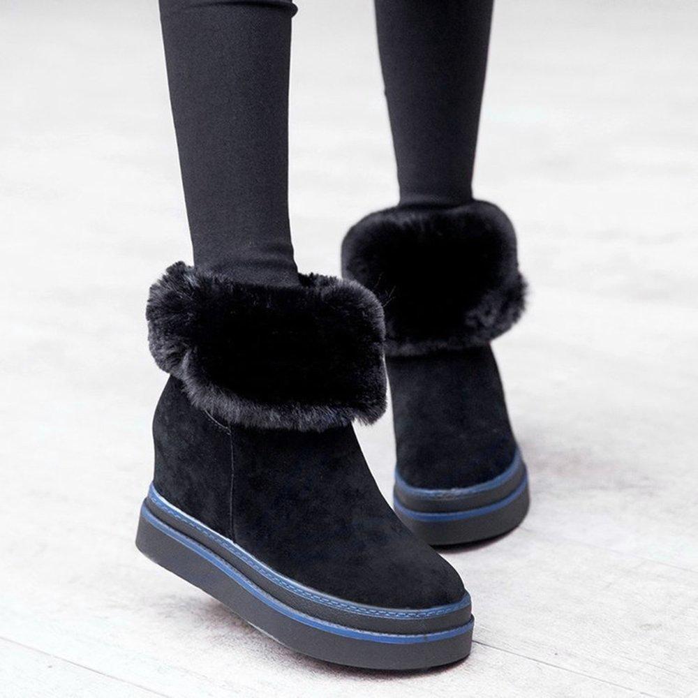 moda invierno caliente engrosamiento botas de nieve mujeres botas de tobillo botas de piel planas