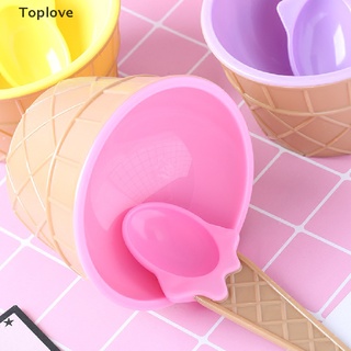 [toplove] bebé tazón de alimentación de plástico helado cuenco de los niños vajilla de color caramelo tazón. (3)