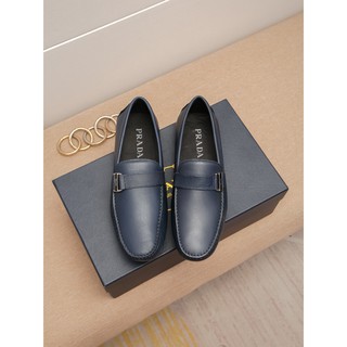 Nuevo Tamaño Disponible : 38-45 Prada Zapatos De Los Hombres 21 Con Cordones De Cuero De Suela Plana De Negocios formal Desgaste casual beanie