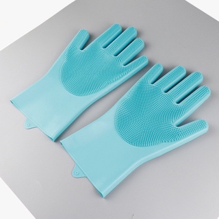 #well 1 par de guantes de limpieza para lavar platos/guantes mágicos de silicona para lavar platos