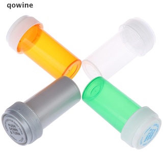 qowine 52ml plástico turn vial contenedor de almacenamiento de malas hierbas tarro píldora botella caja caja cl