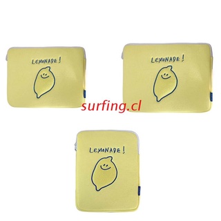 SURF portátil caso bolsa bordado limón de dibujos animados 9.7 10.8 11 pulgadas Tablet protectora interior bolsas bolsa
