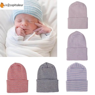 IN2CAPITALEUR Outdoor Infant Striped Fetal Hat Soft Beanie Hat Baby Boy Girl Hat Nursery Cap Headwrap Cotton Toddler Kids Newborn Hospital Cap/Multicolor