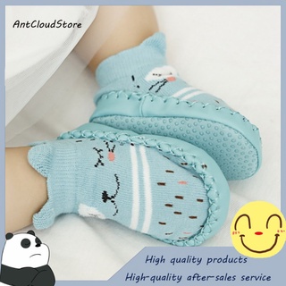 2021 calcetines de bebé con suela de goma bebé calcetín recién nacido otoño invierno niños piso calcetines zapatos antideslizante suela suave calcetín