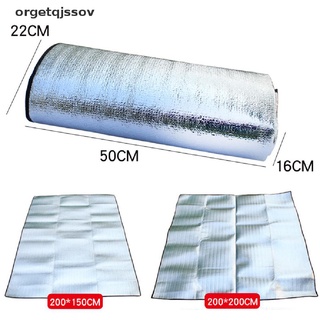 orget plegable impermeable papel de aluminio eva camping mat dormir picnic colchón almohadilla cl (3)