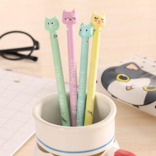 4 diseño nuevo Color caramelo fresco gatito neutro pluma estudiante Neutral pluma al por mayor Kawaii suministros escolares bolígrafos de Gel