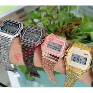 Casio LED Case Watch Union Backwatch Male and Female Metal Bracelet