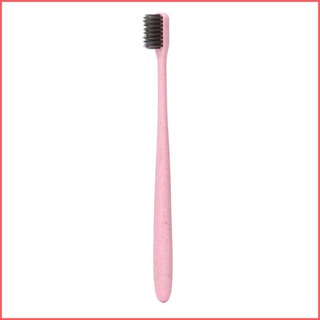Hp cepillo de dientes de paja de trigo de bambú carbón cepillo de dientes portátil tubo redondo cepillo de dientes