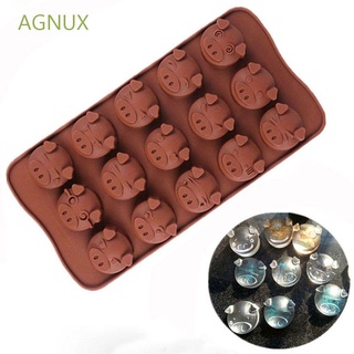 AGNUX Funny Pig Shaped Baking Tools Soap Mould Cake Decorating Fondant DIY Candy Ice Tray Chocolate Mold Silicone Mould/Multicolor