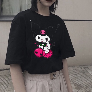 HONEYPEACH Harajuku Style Funny Cartoon Anime Print T-shirt Women's Loose Pullover Top