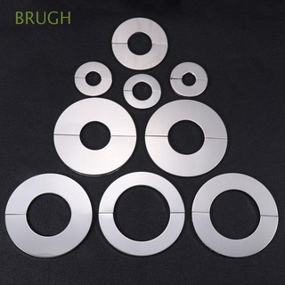 BRUGH Round Pipe Wall Covers Self-Adhesive Faucet Accessories Faucet Decorative Cover Water Pipe Stainless Steel Split Chrome Finish Smoke Pipe Air Conditioning Hole Bathroom Accessories