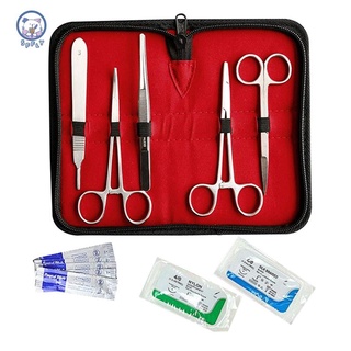 kit de sutura, instrumentos de entrenamiento de acero inoxidable con cuchillas de escalpelo para estudiantes veterinarios, biológicos y de laboratorio de disección (1)