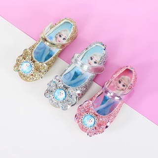 Niñas princesa zapatos 2021 nuevos niños zapatos niñas zapatos de cuero Frozen Elsa Cosplay princesa zapatos de suela suave zapatos para bebé