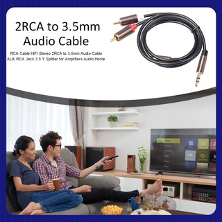Lt-my RCA Cable HiFi estéreo 2RCA a 3,5 mm Cable de Audio AUX RCA Jack 3.5 Y divisor para amplificadores Audio cine en casa Cable RCA