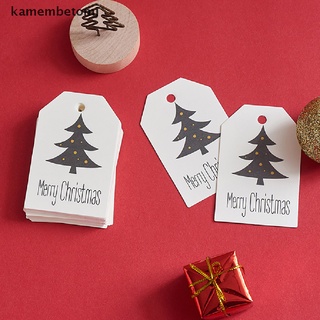 Betomj 50 etiquetas de feliz navidad etiquetas de papel Kraft etiqueta de bricolaje colgar etiquetas.