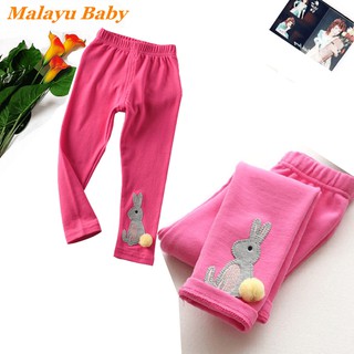 Malayu bebé niños niñas Leggings niños primavera algodón de dibujos animados bordado pantalones Casual pantalones 4-6 años