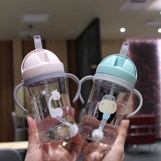 250ml bebé bebida de plástico taza de los niños bebé de silicona a prueba de fugas botellas de agua potable alimentación de los niños niño recién nacido bebé bebé (5)