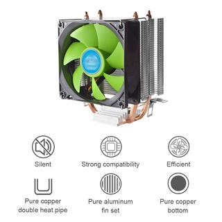 happy_polar iceflow cpu cooler con ventilador de hoja verde para amd lga 2011 1366 115x