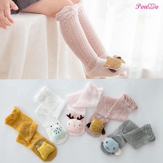 Newborn Baby Socks Kids 3D Cartoon Animals Mesh Sock Over Knee Anti Slip Stockings