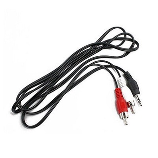 querenmim 3.5mm 1/8" jack mini plug a 2 rca macho estéreo phono audio altavoz adaptador cable (3)