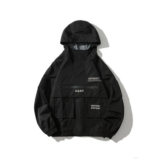 2021 hombres Hip Hop chaqueta primavera abrigo Harajuku guapo bloque Patchwork chaqueta cortavientos Streetwear Vintage chaqueta