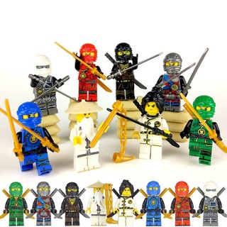 8pçs Blocos Brinquedos Ninjago Minifigures 8 Ninja Figuras Legoe