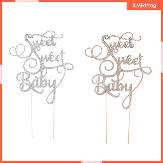 Sweet Sweet Baby -Baby Shower Cake Toppers Rhinestone Baby Birthday Gender Reveal Party Decorations