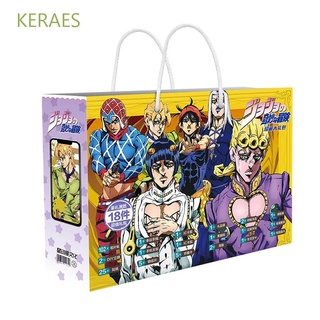 KERAES Gift JoJos Bizarre Adventure Bookmark Collection Bag Lucky Gift Bag Stickers Postcard Sleeves Poster Collection Toy Badge Anime