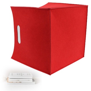 shan - cubo de almacenamiento plegable con doble asas, fieltro, cesta para armario, organizador de juguetes (7)