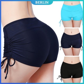 (berlín) pure beach natación yoga pantalones cortos mujeres cordón seguridad pantalones cortos s-2xl