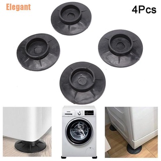 elegant(@)~4pcs lavadora base redonda antideslizante alfombrilla antivibración goma pies almohadillas