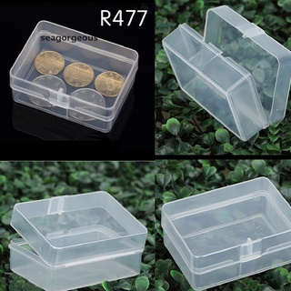 Sgmy 5pcs plástico transparente caja de almacenamiento colección contenedor caja parte caja jalea