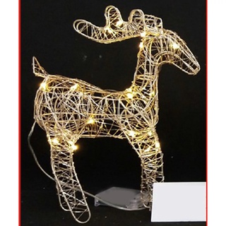 Alambre recubierto de oro Fawn cobre alambre lámpara vid reno navidad ciervo luces