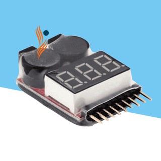 1-8s led lipo batería monitor indicador de voltaje comprobador probador de baja tensión zumbador alarma para lipo li-ion limn li-fe batte