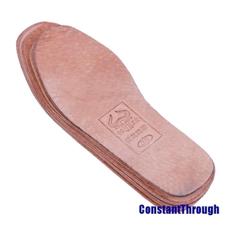 (constantthrough) 1 par de plantillas de cuero transpirables mujeres hombres ultra delgado desodorante zapatos plantilla almohadilla (3)